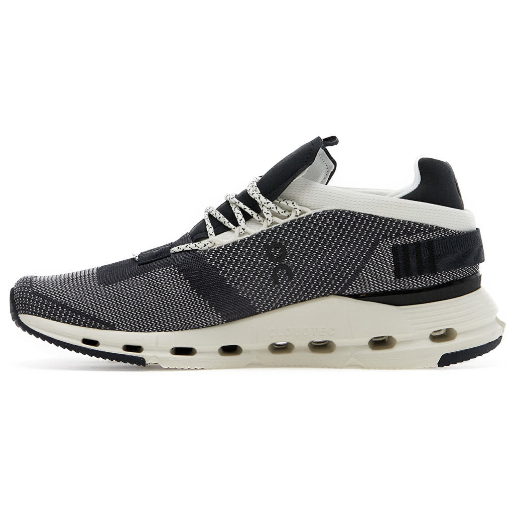 On Cloudnova Textile Men's Running Shoes#color_black white