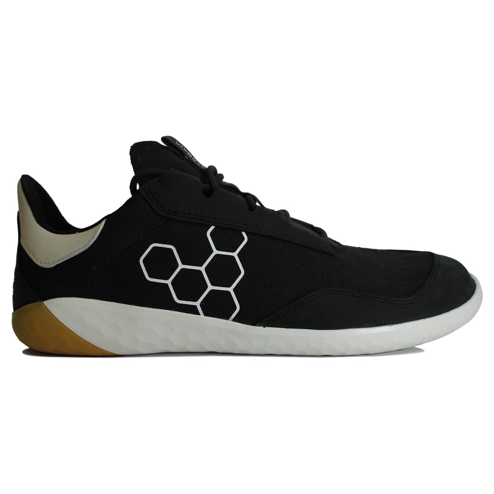 Vivobarefoot Geo Shell Leather Textile Mens Trainers#color_obsidian