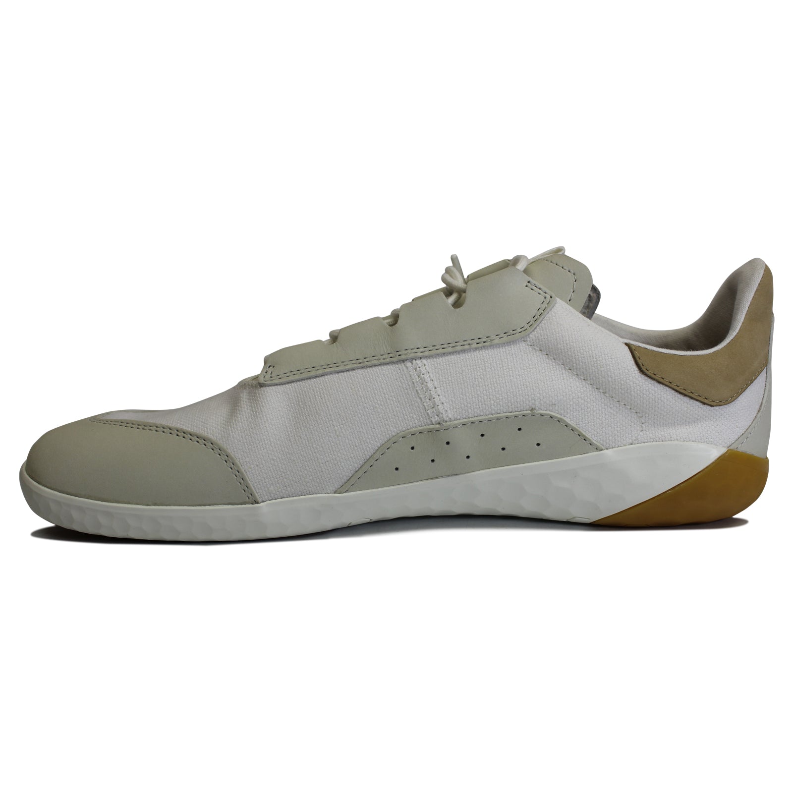 Vivobarefoot Geo Shell Leather Textile Mens Trainers#color_limestone beige