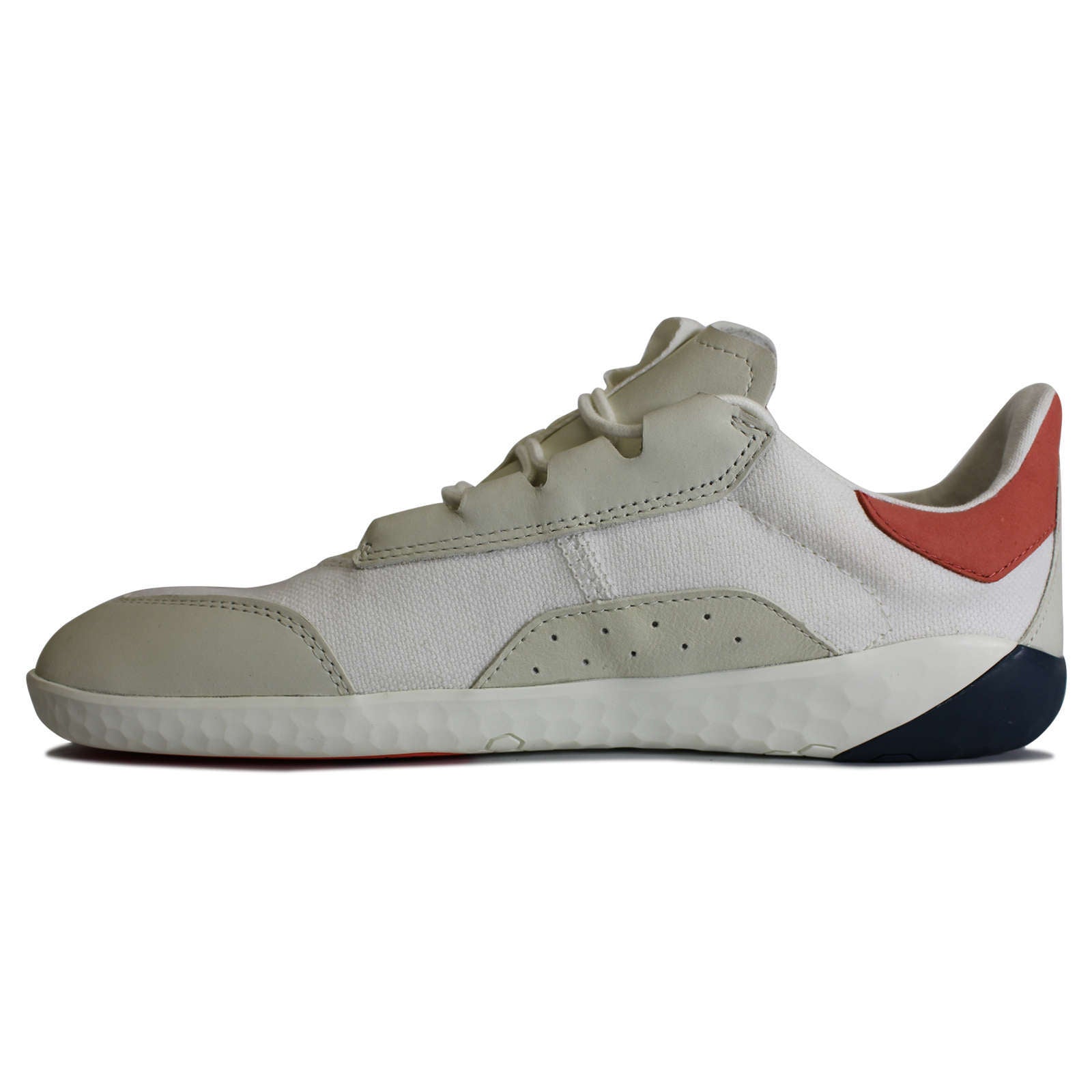 Vivobarefoot Geo Shell Leather Textile Womens Trainers#color_limestone coral