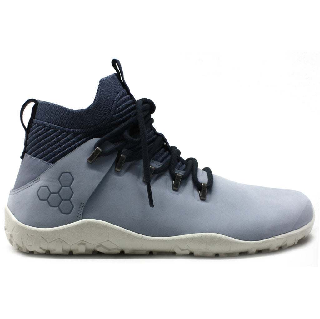 Vivobarefoot Magna FG Leather Textile Mens Trainers#color_haze blue