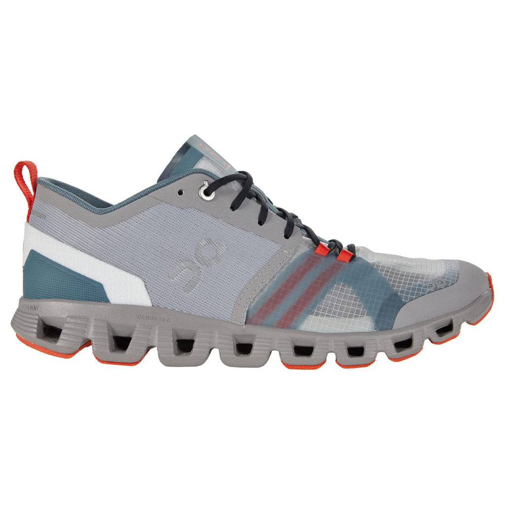 On Running Cloud X Shift Textile Synthetic Womens Trainers#color_alloy red