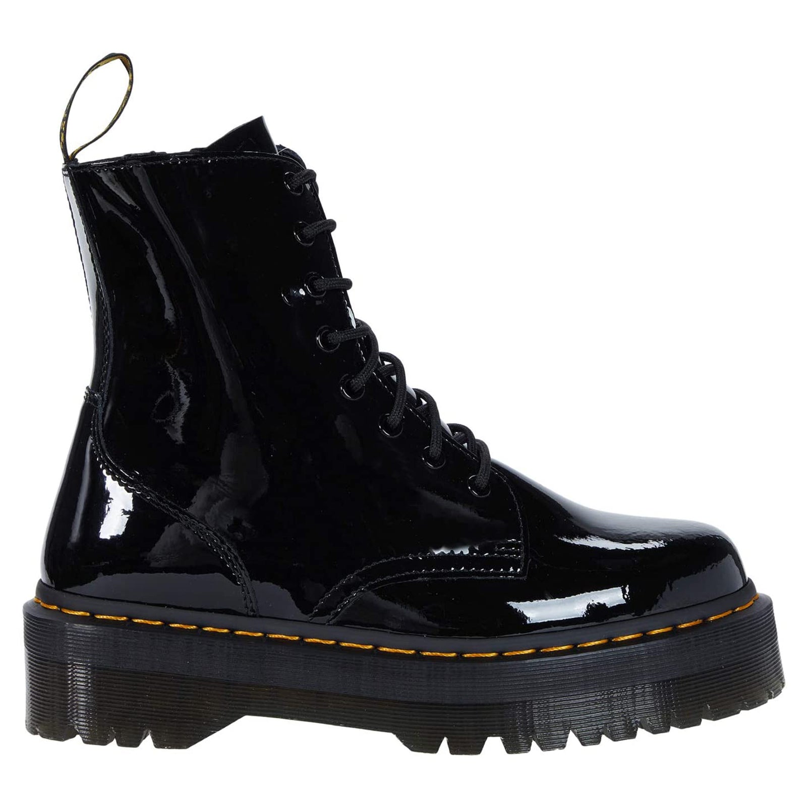 Dr. Martens Jadon Patent Lamper Leather Unisex Boots#color_black