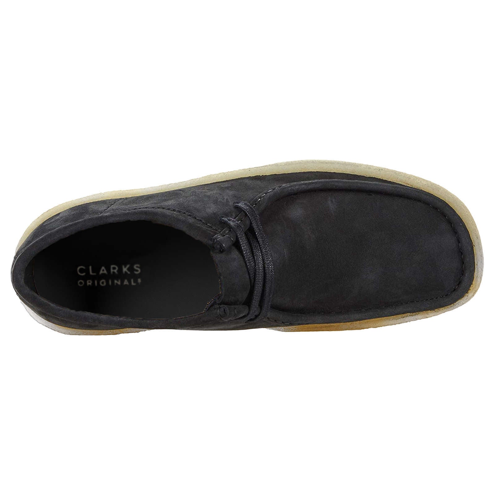 Clarks Originals Wallabee Nubuck Leather Women's Shoes#color_black