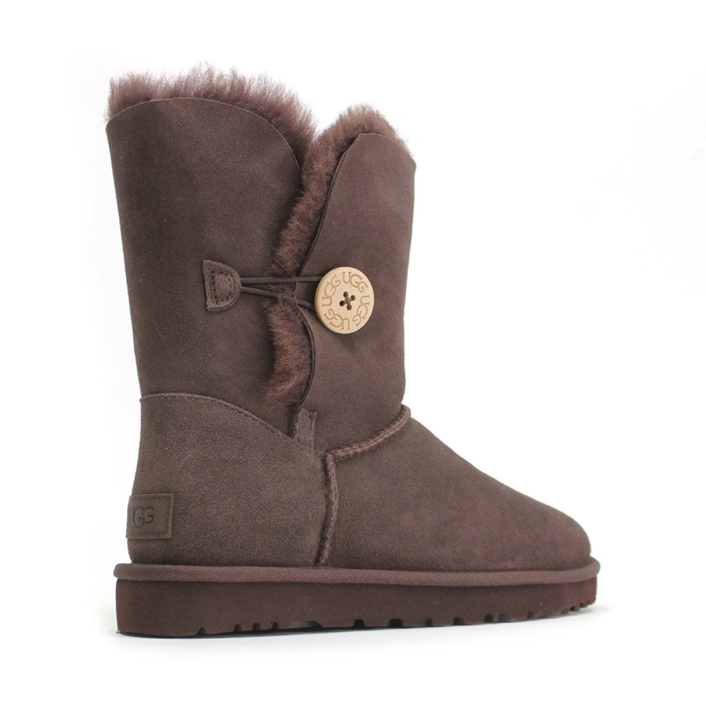 UGG Short Bailey Button II Suede Sheepskin Women's Winter Boots#color_burnt cedar