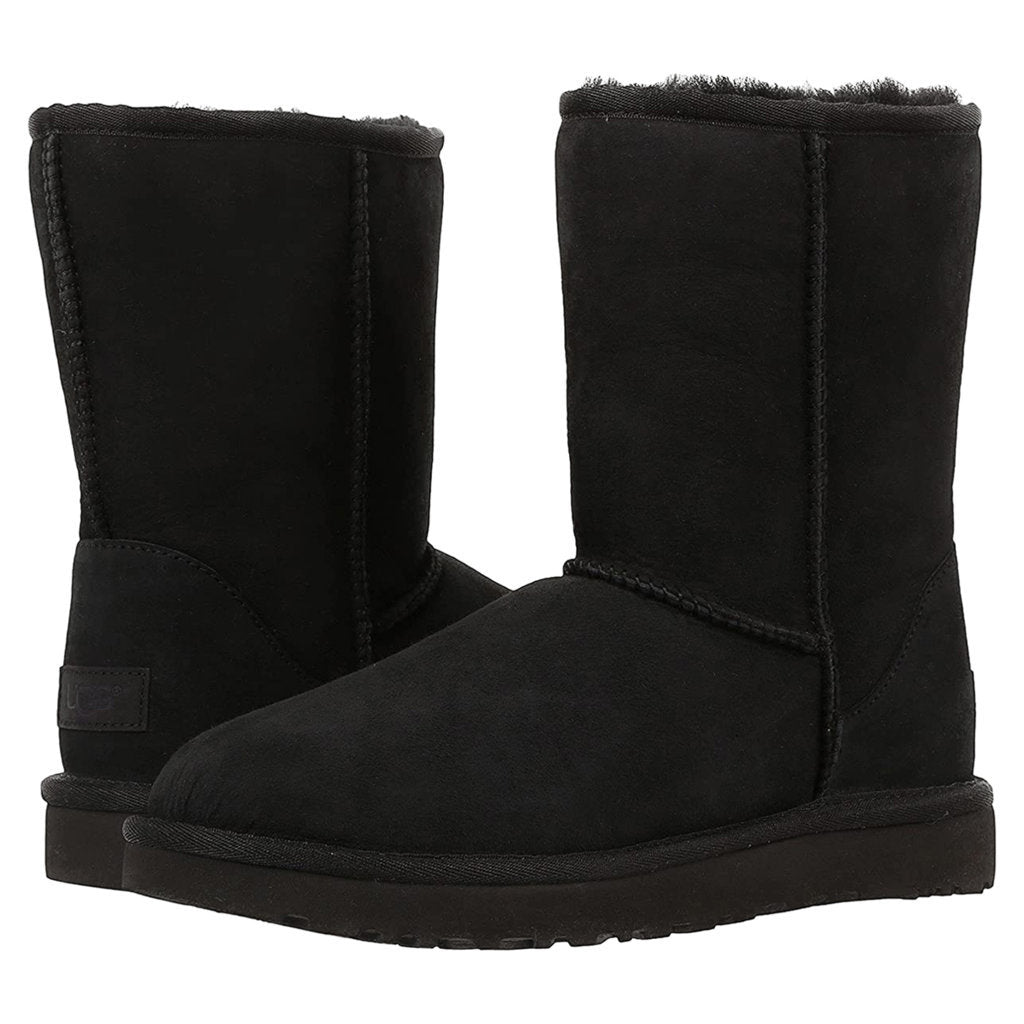 UGG Classic Short II Suede Sheepskin Women's Winter Boots#color_black