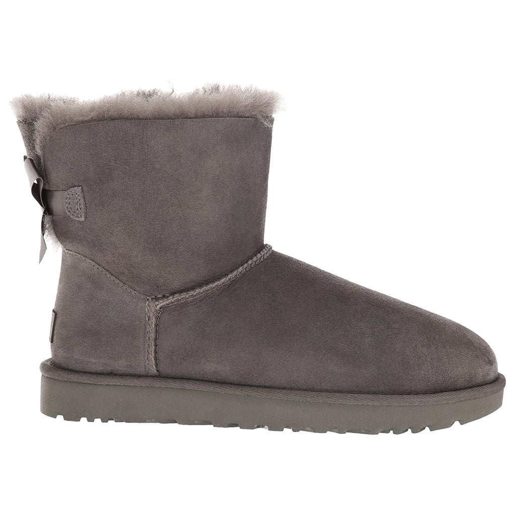 Ugg Australia Mini Bailey Bow II Suede Womens Boots#color_grey