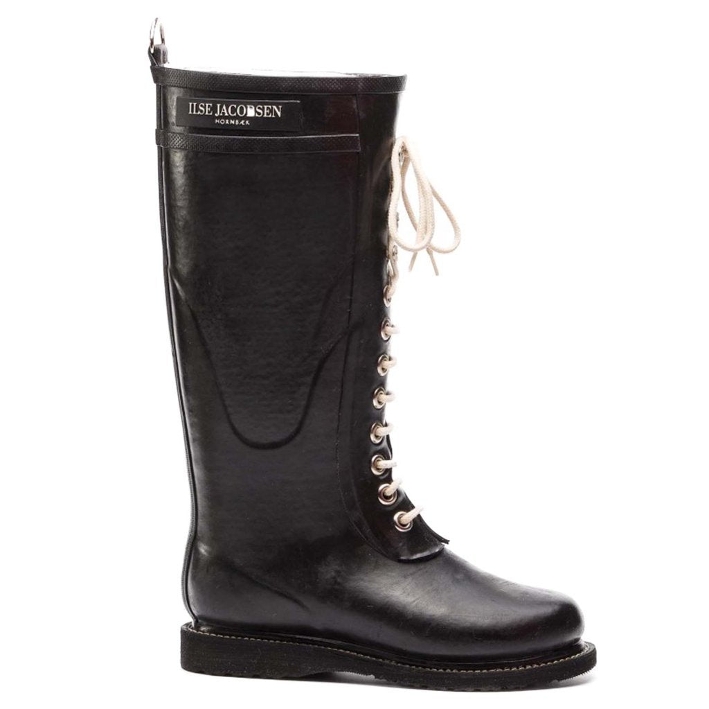 Ilse Jacobsen Rub1 Rubber Womens Boots#color_black