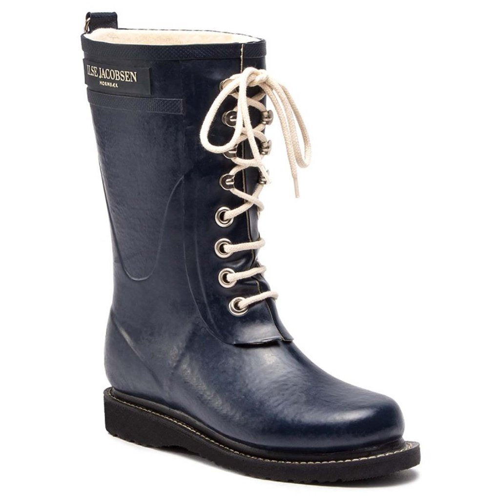 Ilse Jacobsen Rub15 Rubber Womens Boots#color_dark indigo