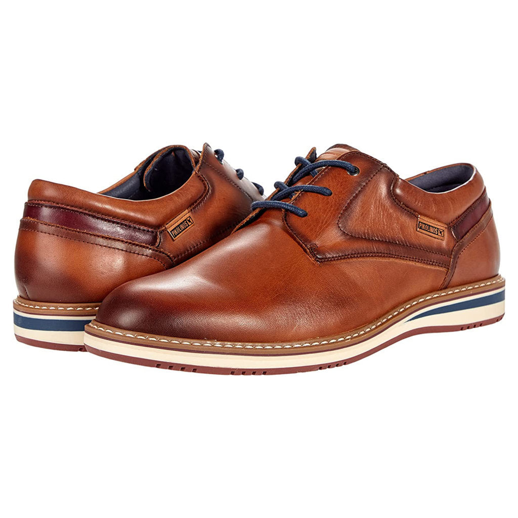 Pikolinos Avila Leather Mens Shoes#color_brandy