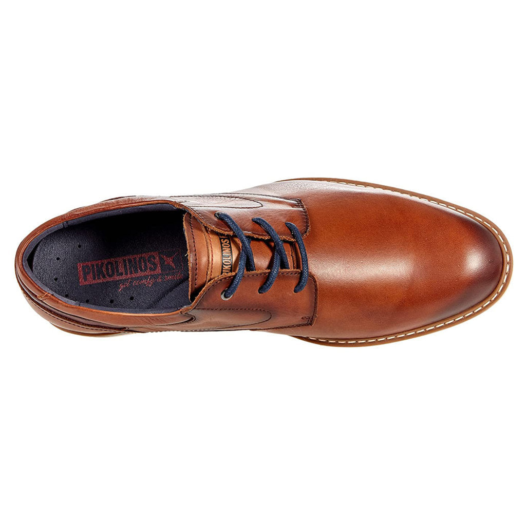 Pikolinos Avila Leather Mens Shoes#color_brandy