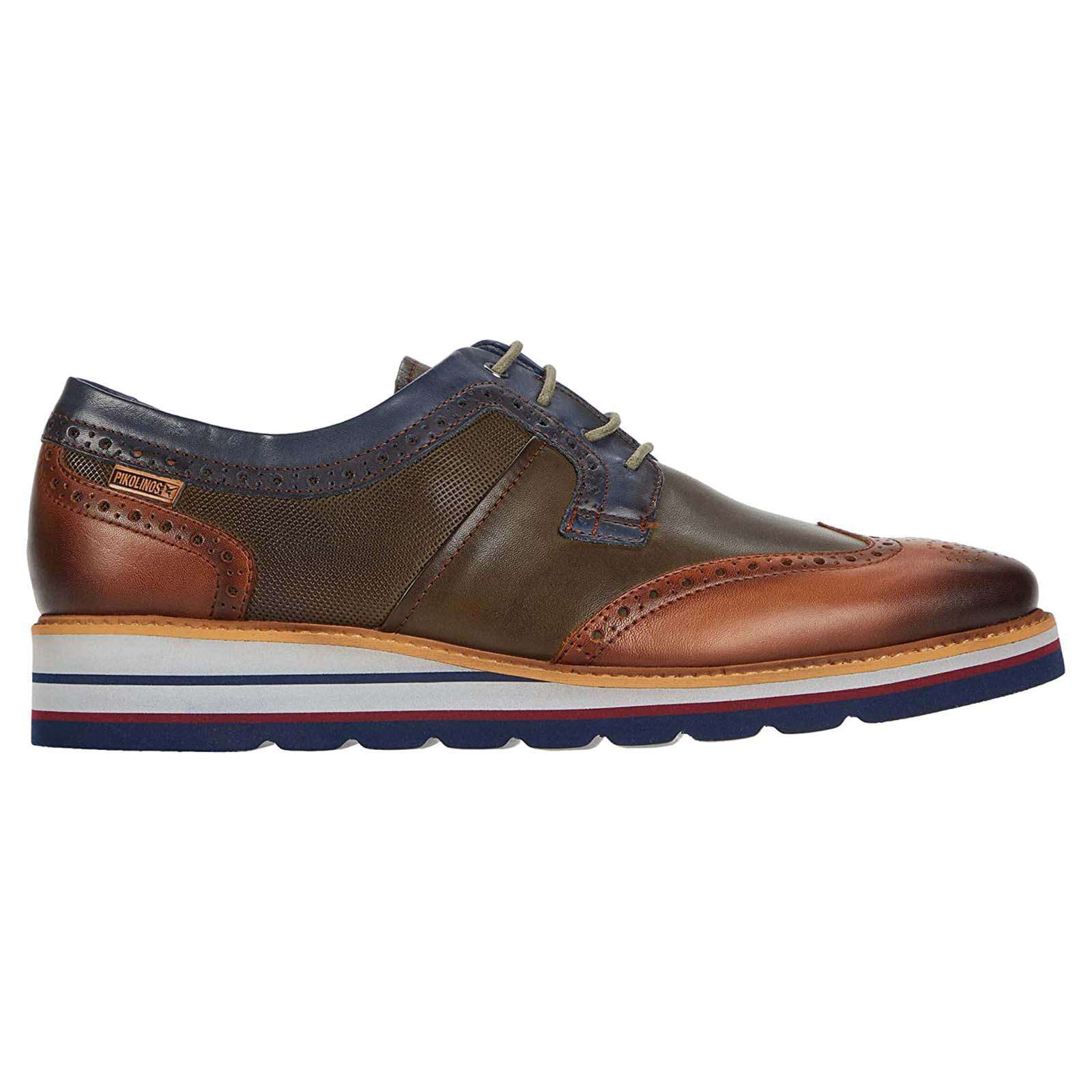 Pikolinos Durcal Leather Mens Shoes#color_brandy