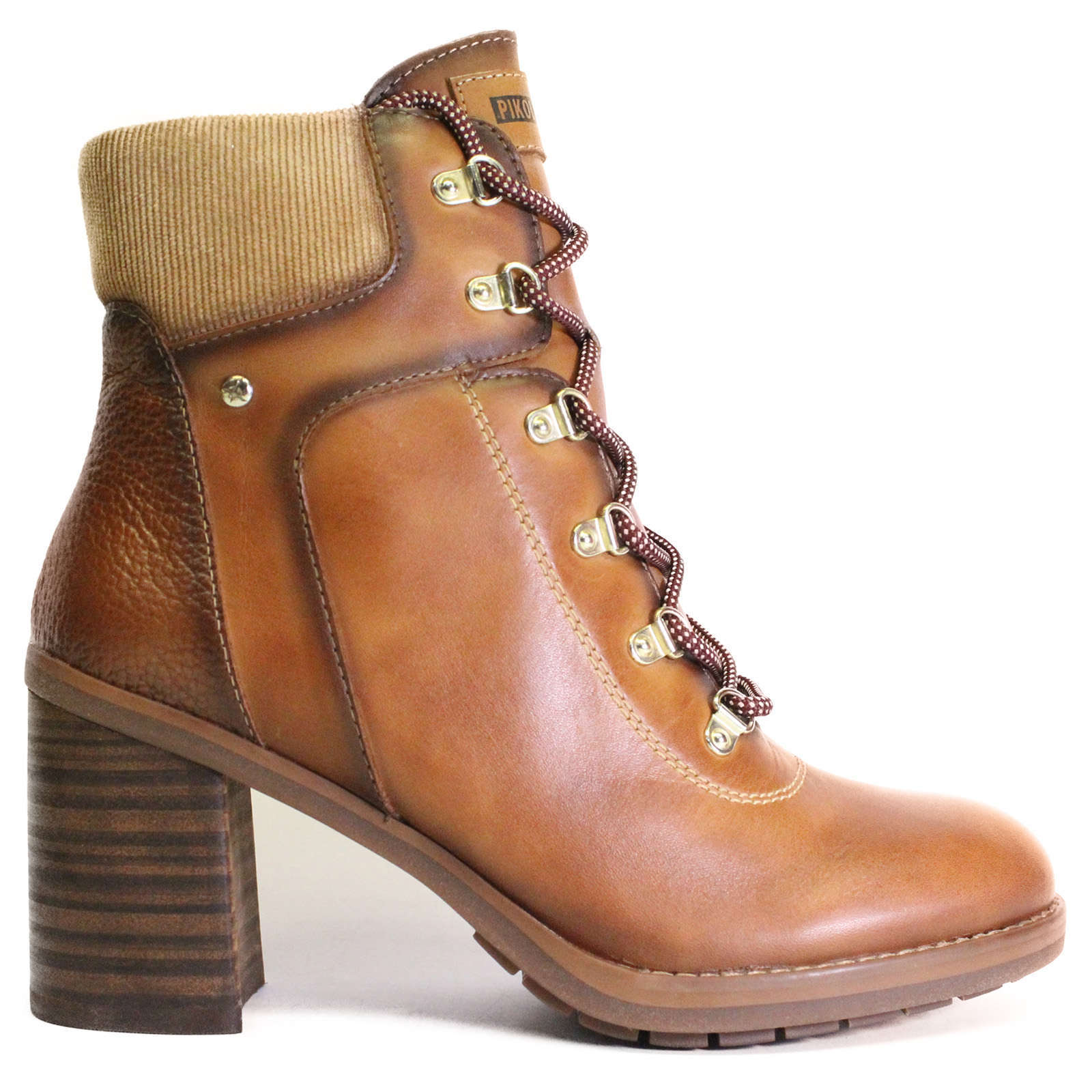 Pikolinos Pompeya Leather Womens Boots#color_brandy