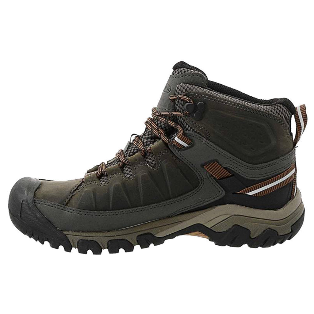 Keen Targhee III Mid Waterproof Leather Men's Hiking Boots#color_black olive