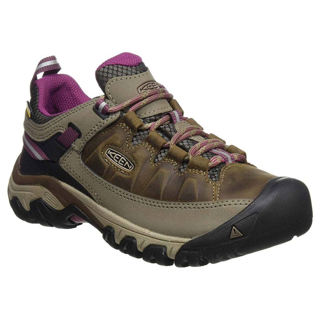 Keen Targhee III Waterproof Leather Women's Hiking Trainers#color_weiss boysenberry