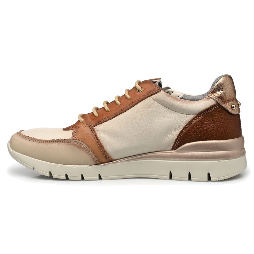 Pikolinos Cantabria W4R Leather Womens Trainers#color_nata