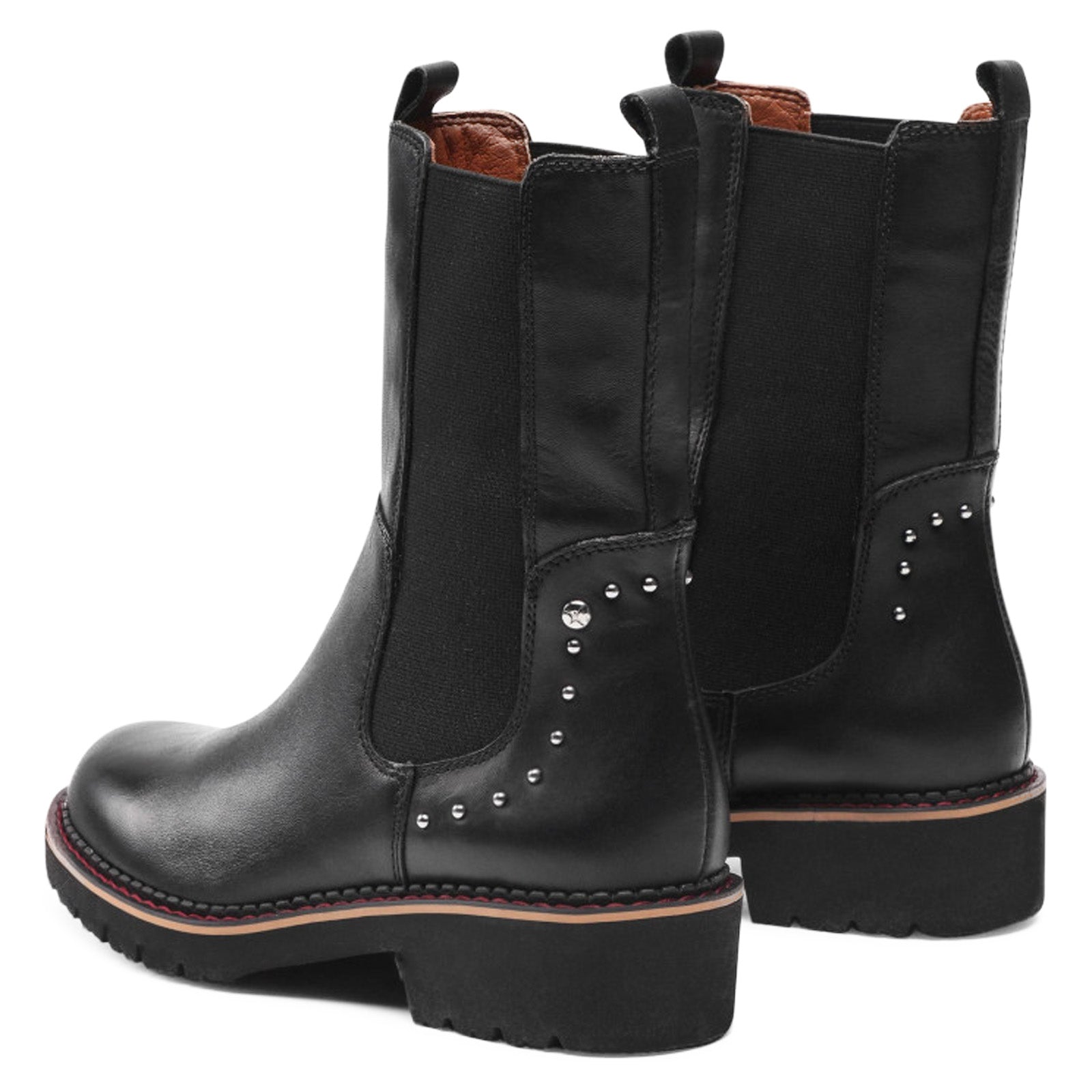 Pikolinos Vicar W0V-8520 Leather Womens Boots#color_black