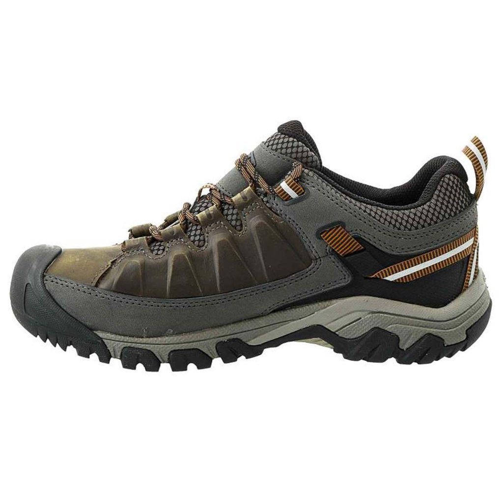 Keen Targhee III Waterproof Leather Men's Hiking Boots#color_black olive golden brown