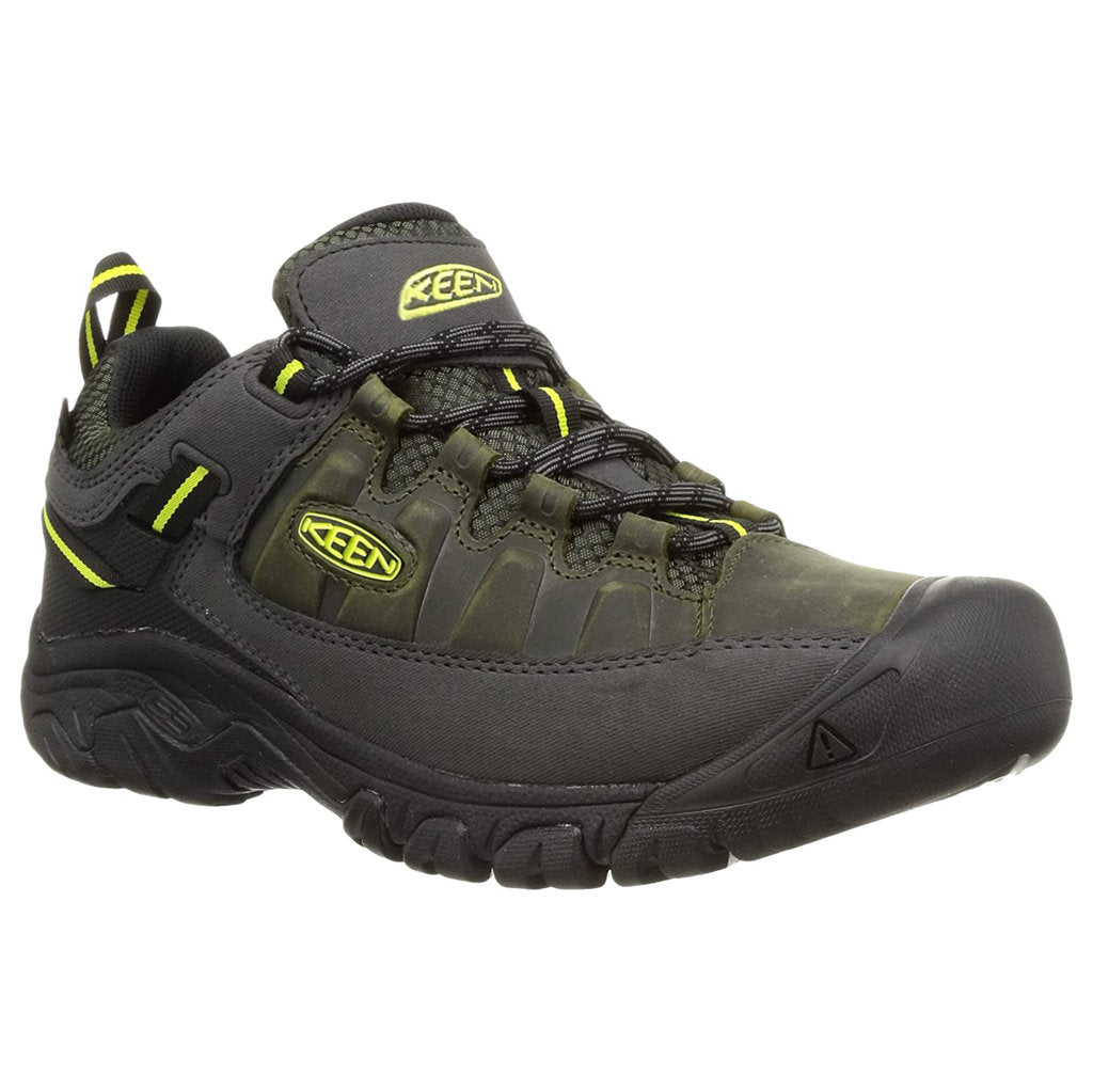 Keen Targhee III Waterproof Leather Men's Hiking Boots#color_forest night evening primrose