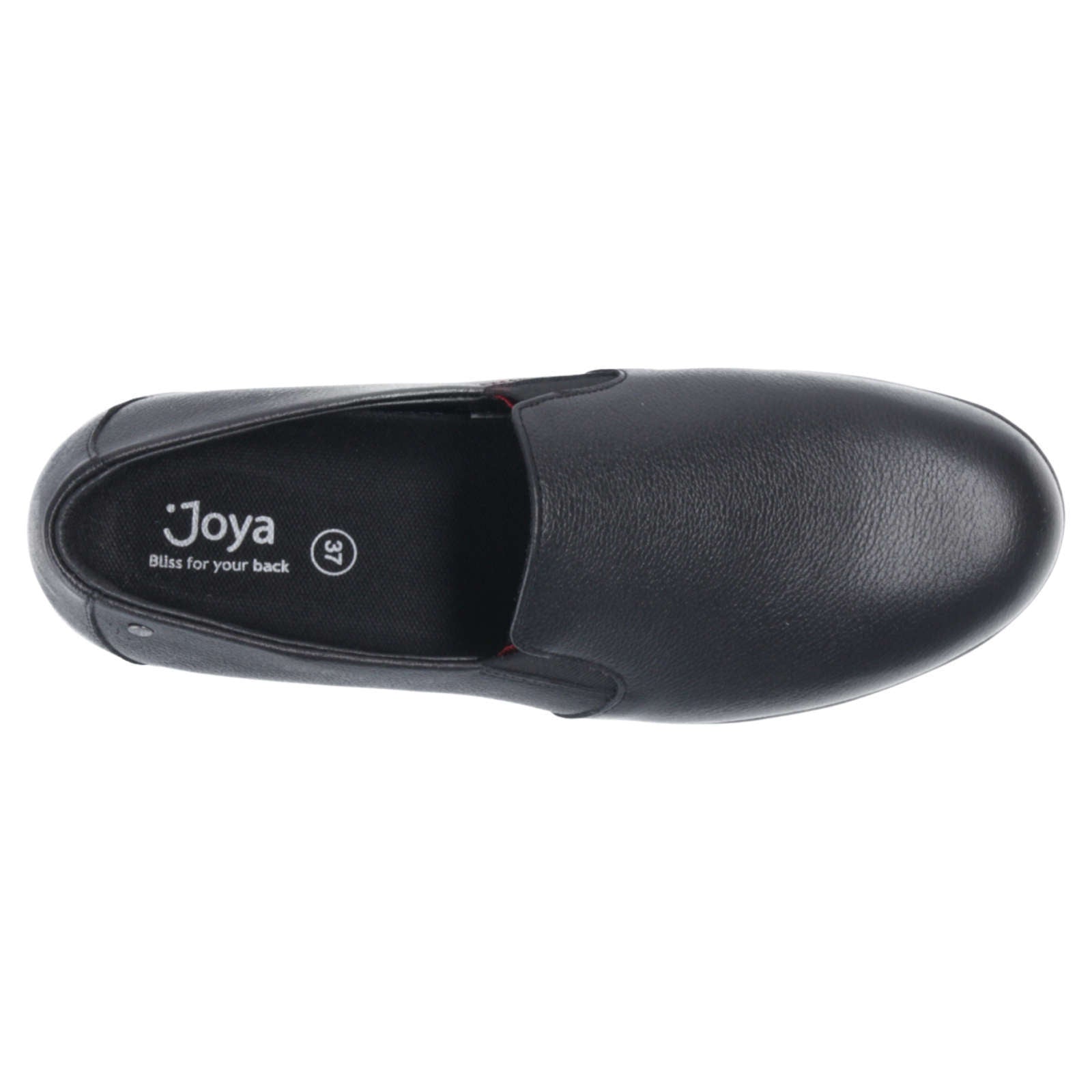 Joya Clara SR Full Grain Leather Women's Slip-On Shoes#color_black