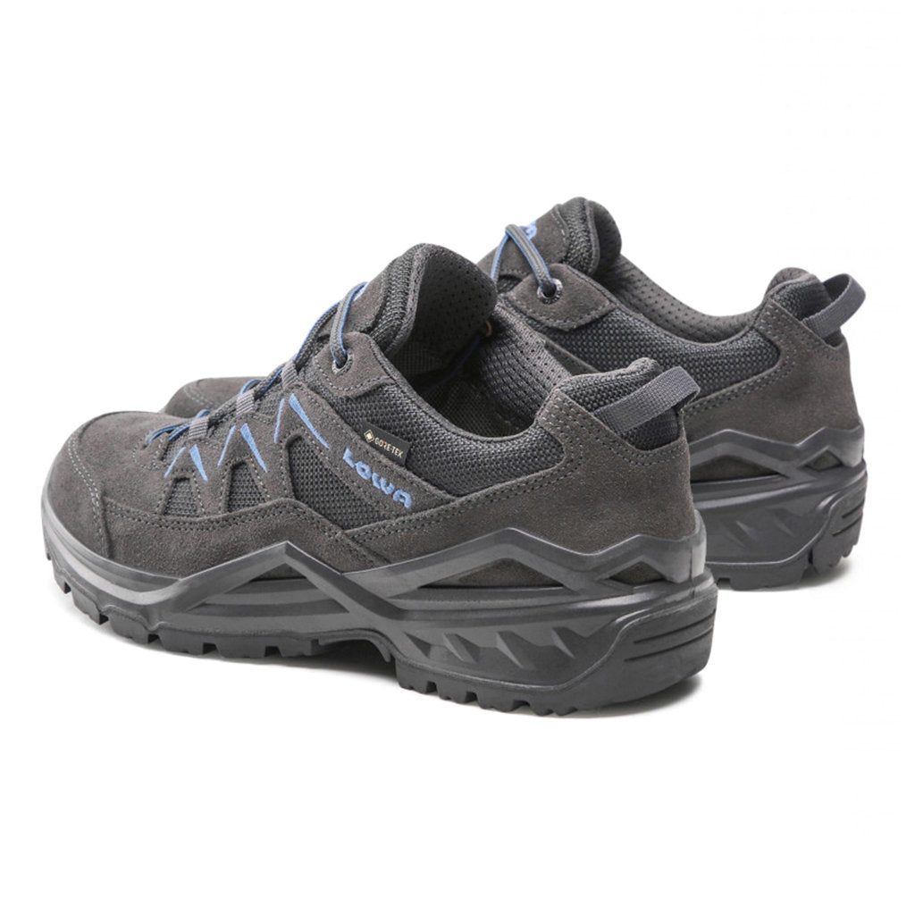 Lowa Sirkos Evo GTX LO Suede Leather Men's Hiking Shoes#color_graphite blue