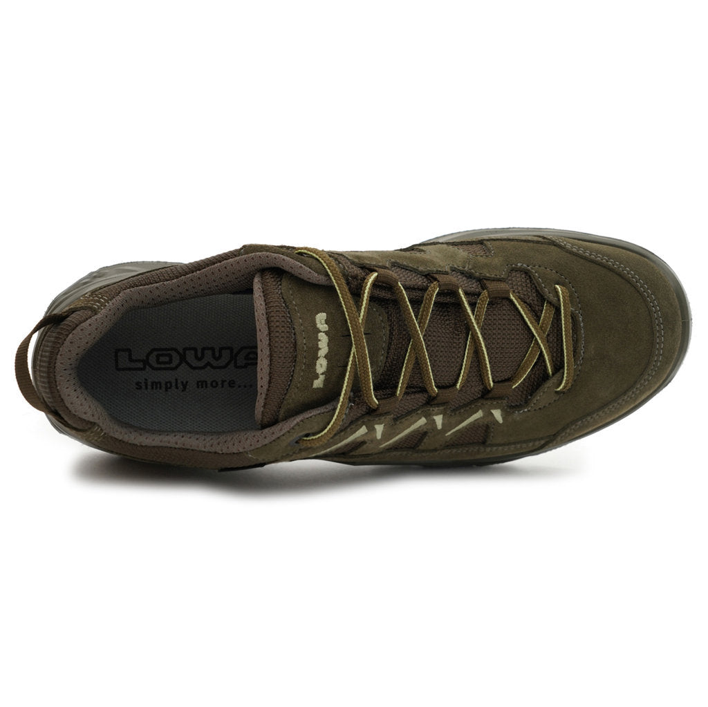 Lowa Sirkos Evo GTX LO Suede Leather Men's Hiking Shoes#color_olive avocado