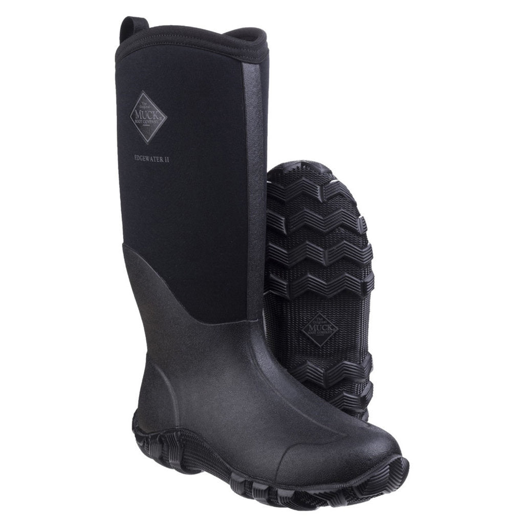 Muck Boot Edgewater II Waterproof Unisex Tall Wellington Boots#color_black black