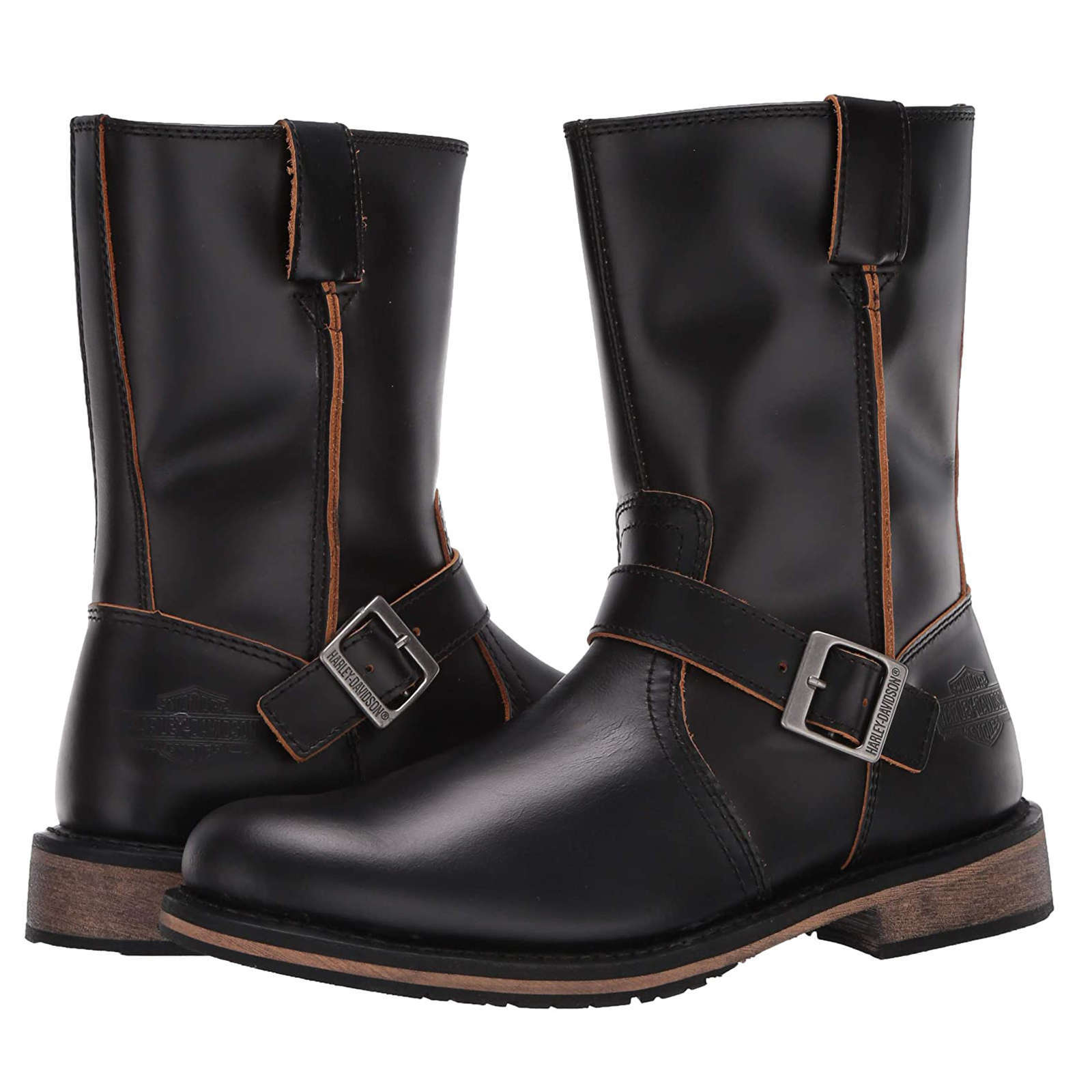 Harley Davidson Dendon Full Grained Leather Men's Riding Boots#color_black