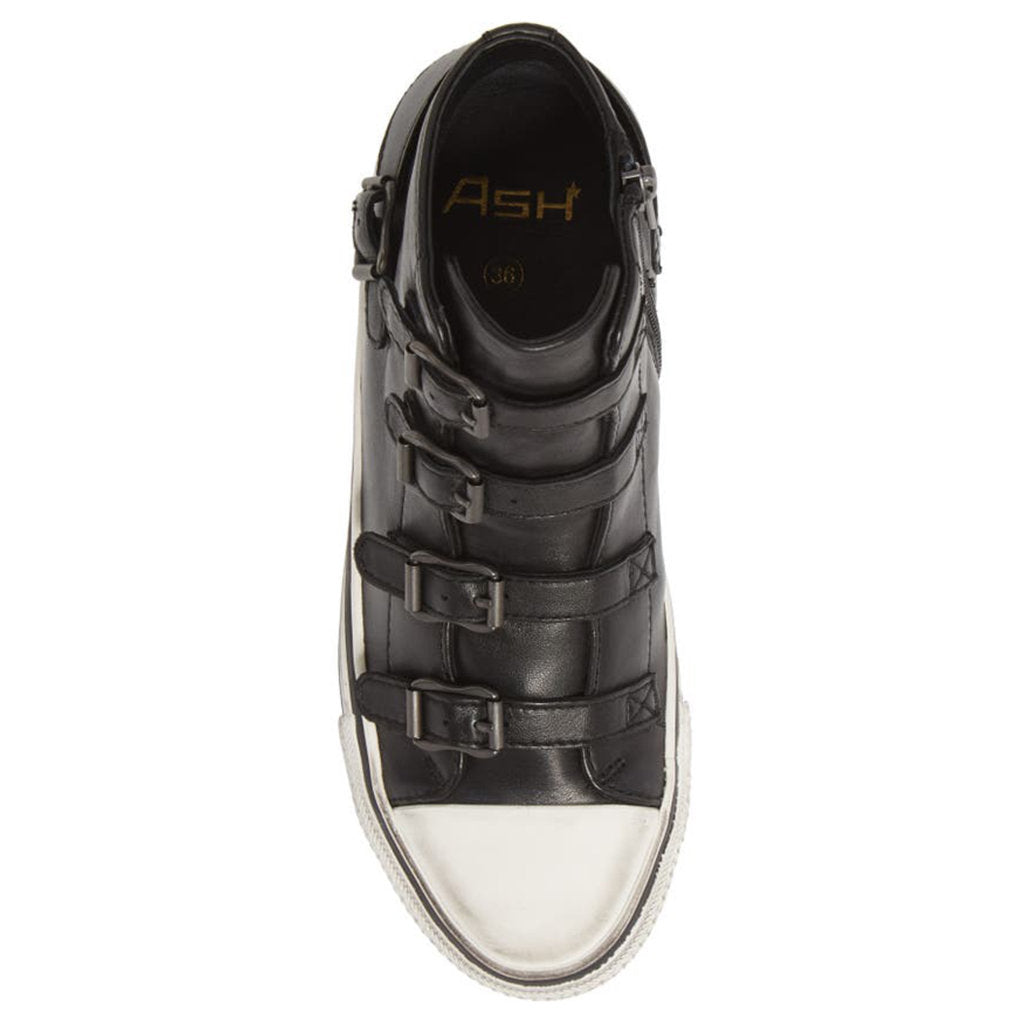 Ash Virgin Nappa Leather Women's High-Top Trainers#color_black