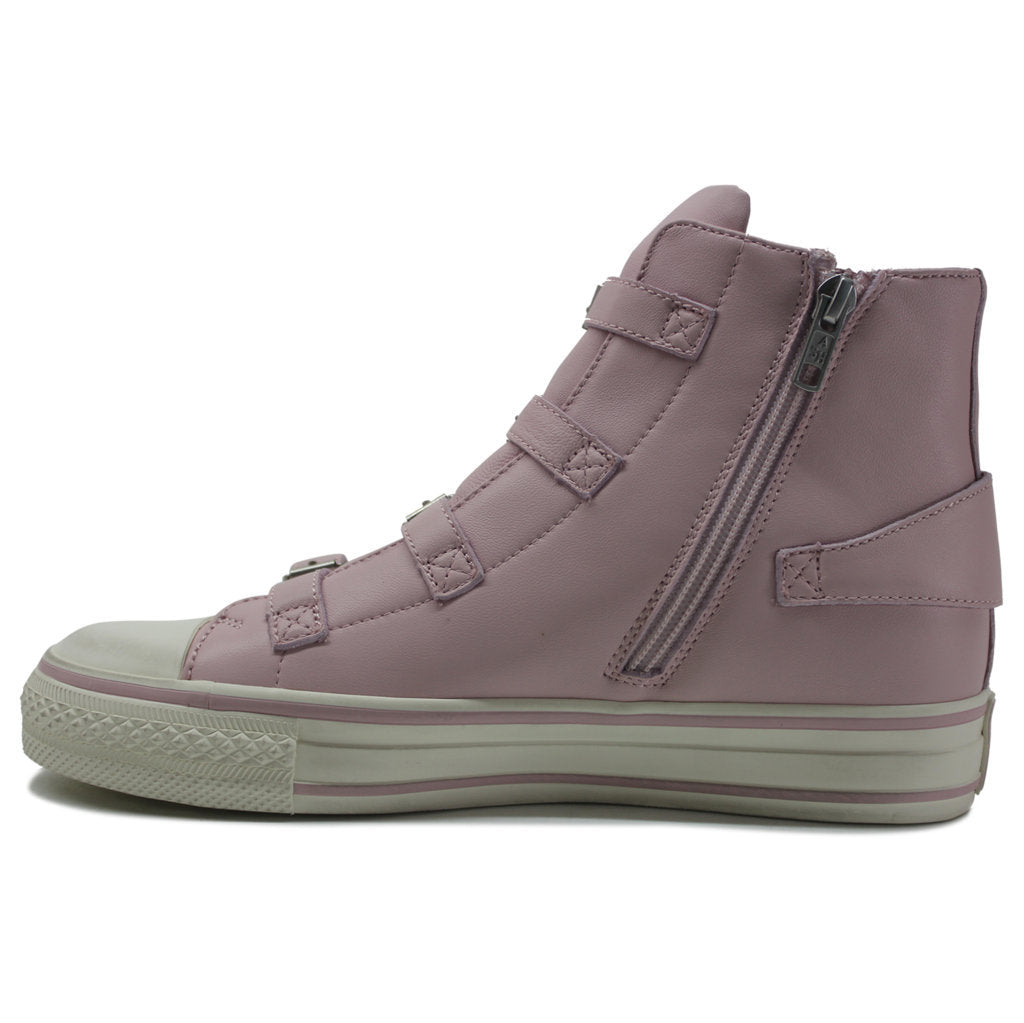 Ash Virgin Nappa Leather Women's High-Top Trainers#color_crystal rose