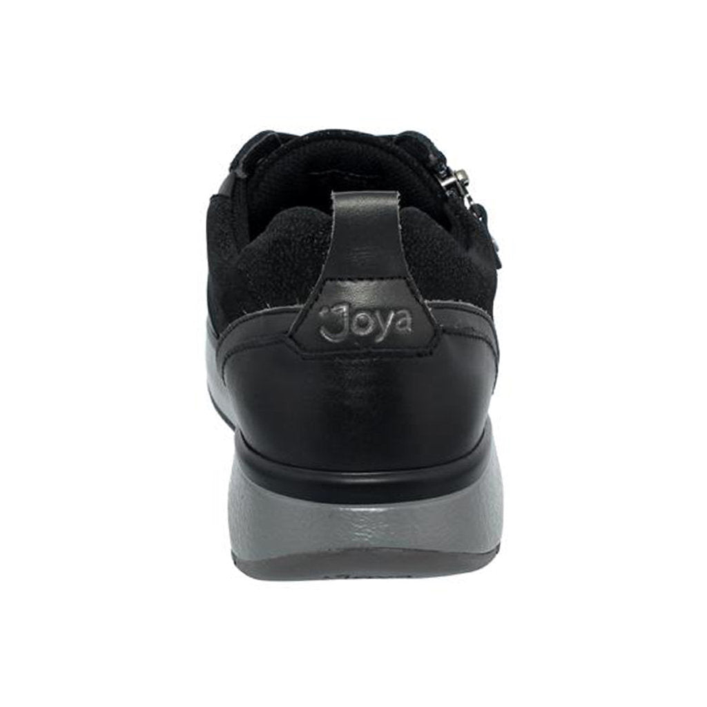 Joya Laura II Full Grain Velour Leather Women's Wide Trainers#color_black