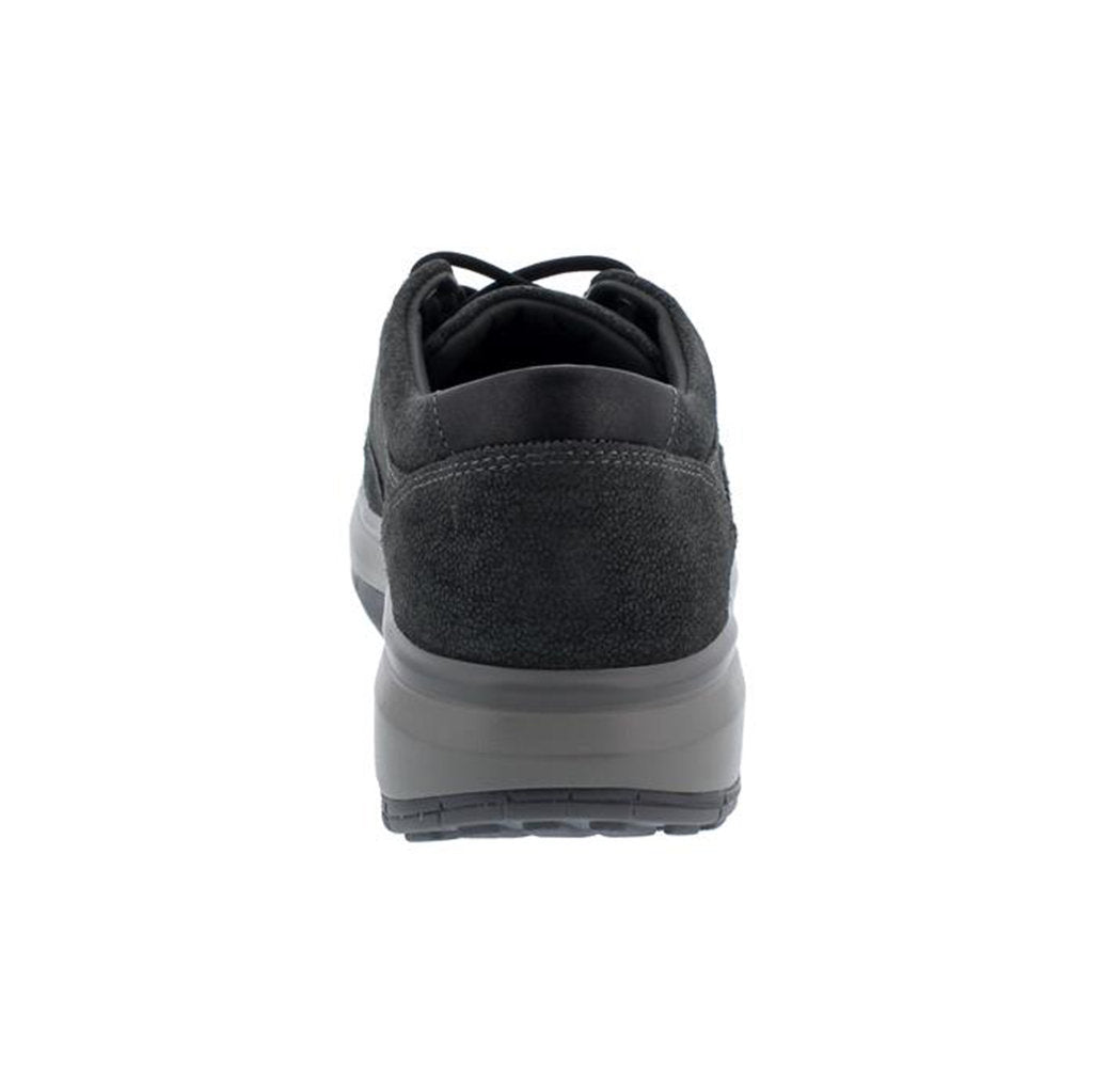 Joya Venice Velour Leather & Textile Women's Extra Wide Trainers#color_dark grey