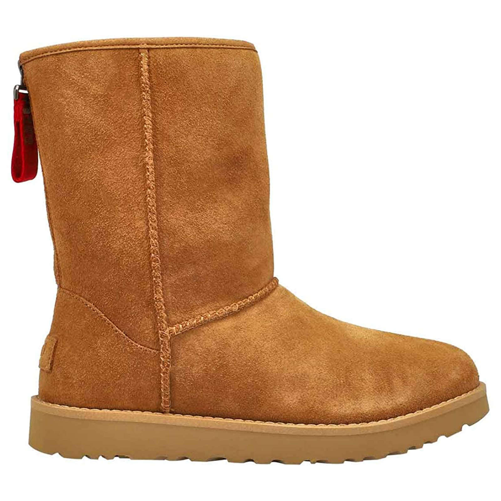 UGG Classic Mini Logo Zip Sheepskin Women's Winter Boots#color_chestnut