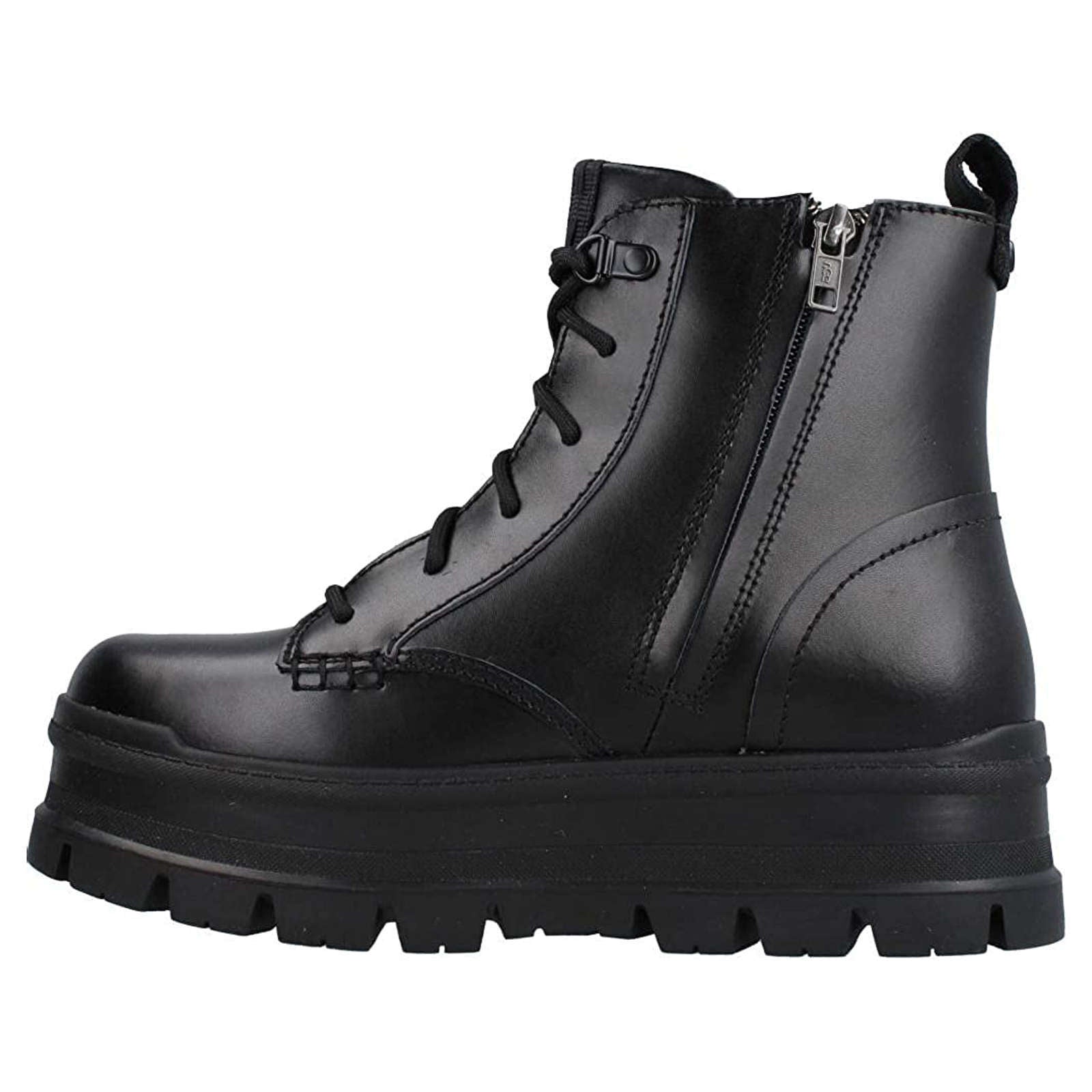 UGG Sidnee Waterproof Leather Women's Platform Boots#color_black