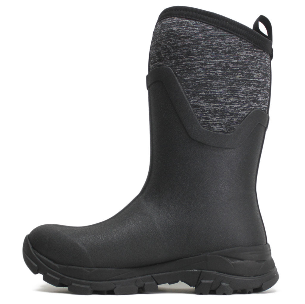 Muck Arctic Ice AGAT Mid Synthetic Textile Womens Boots#color_black jersey heather