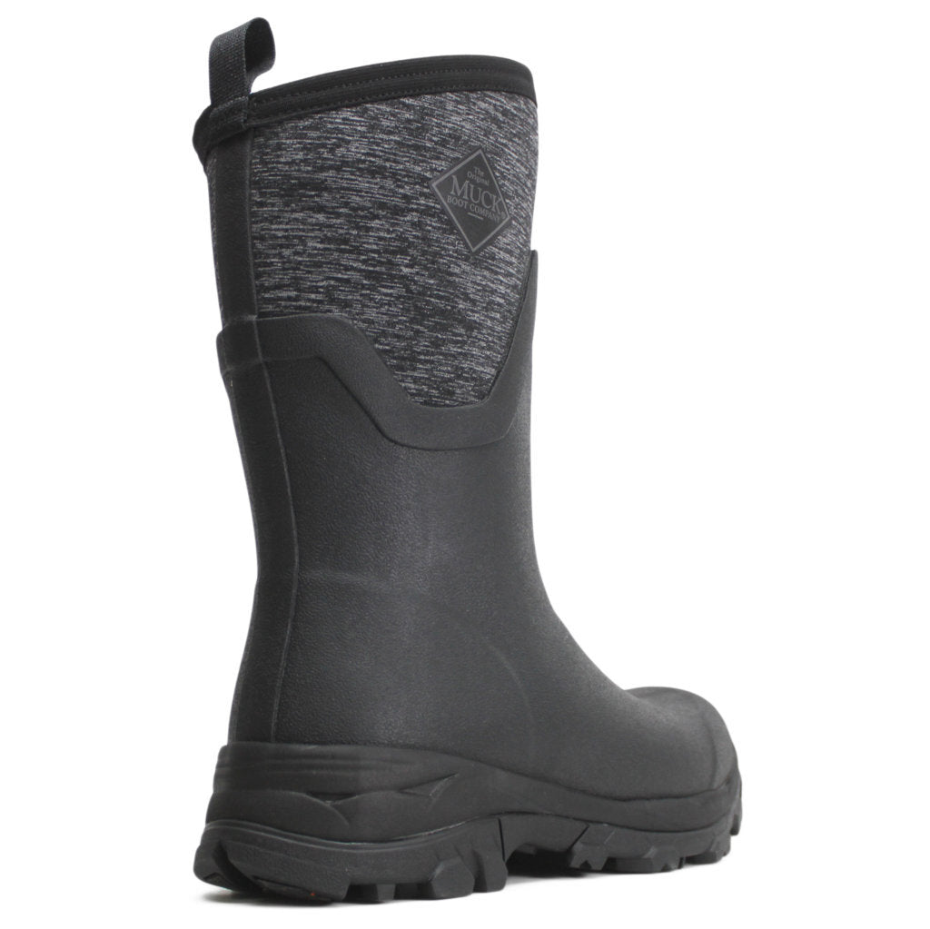 Muck Arctic Ice AGAT Mid Synthetic Textile Womens Boots#color_black jersey heather