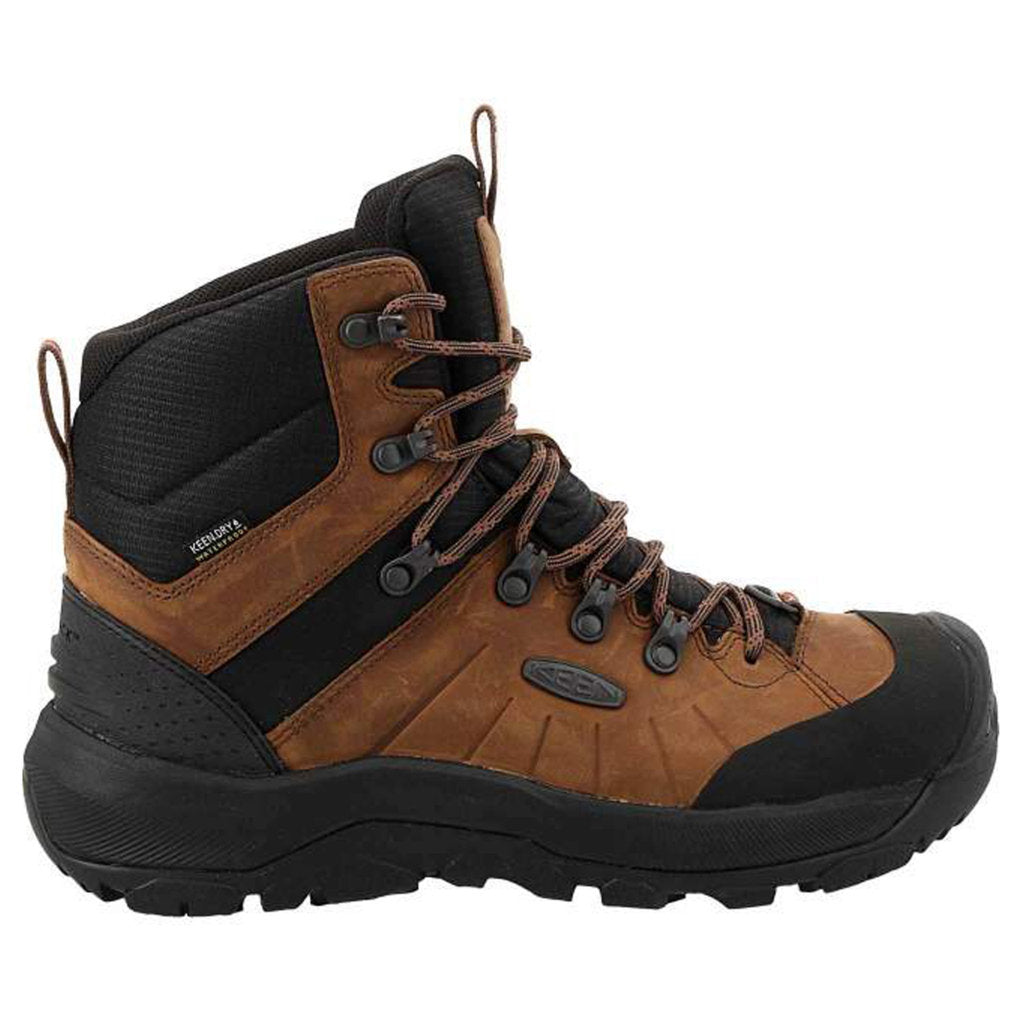 Keen Revel IV Mid Waterproof Leather Men's Snow Boots#color_dark earth caramel cafe