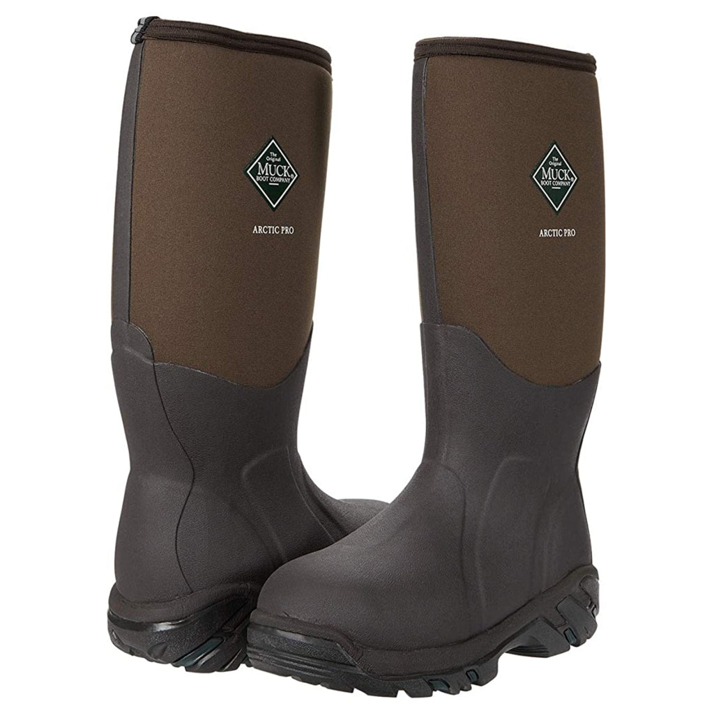 Muck Boot Arctic Pro Winter Waterproof Men's Tall Wellington Boots#color_bark