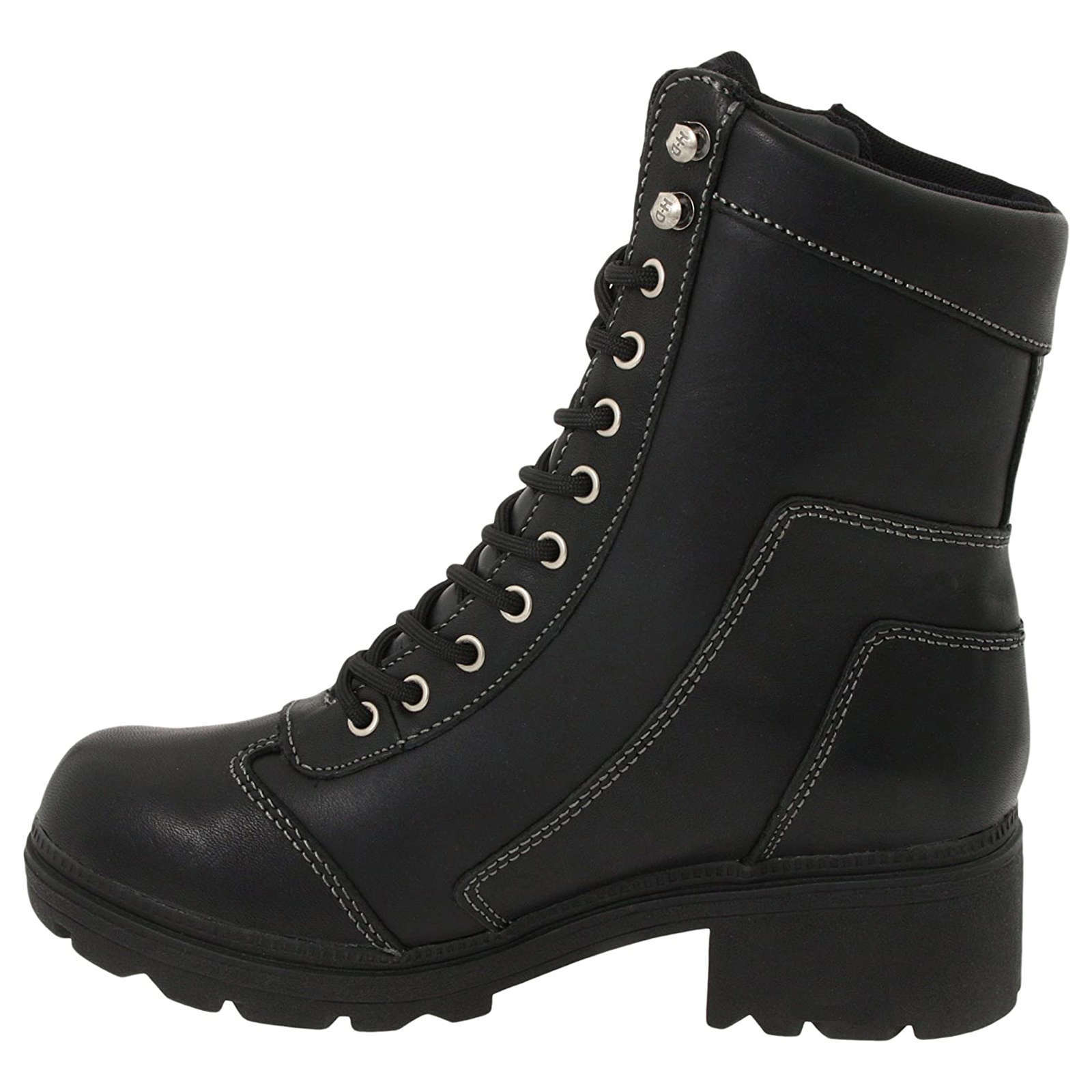 Harley Davidson Tessa Full Grain Leather Women's Mid High Riding Boots#color_black