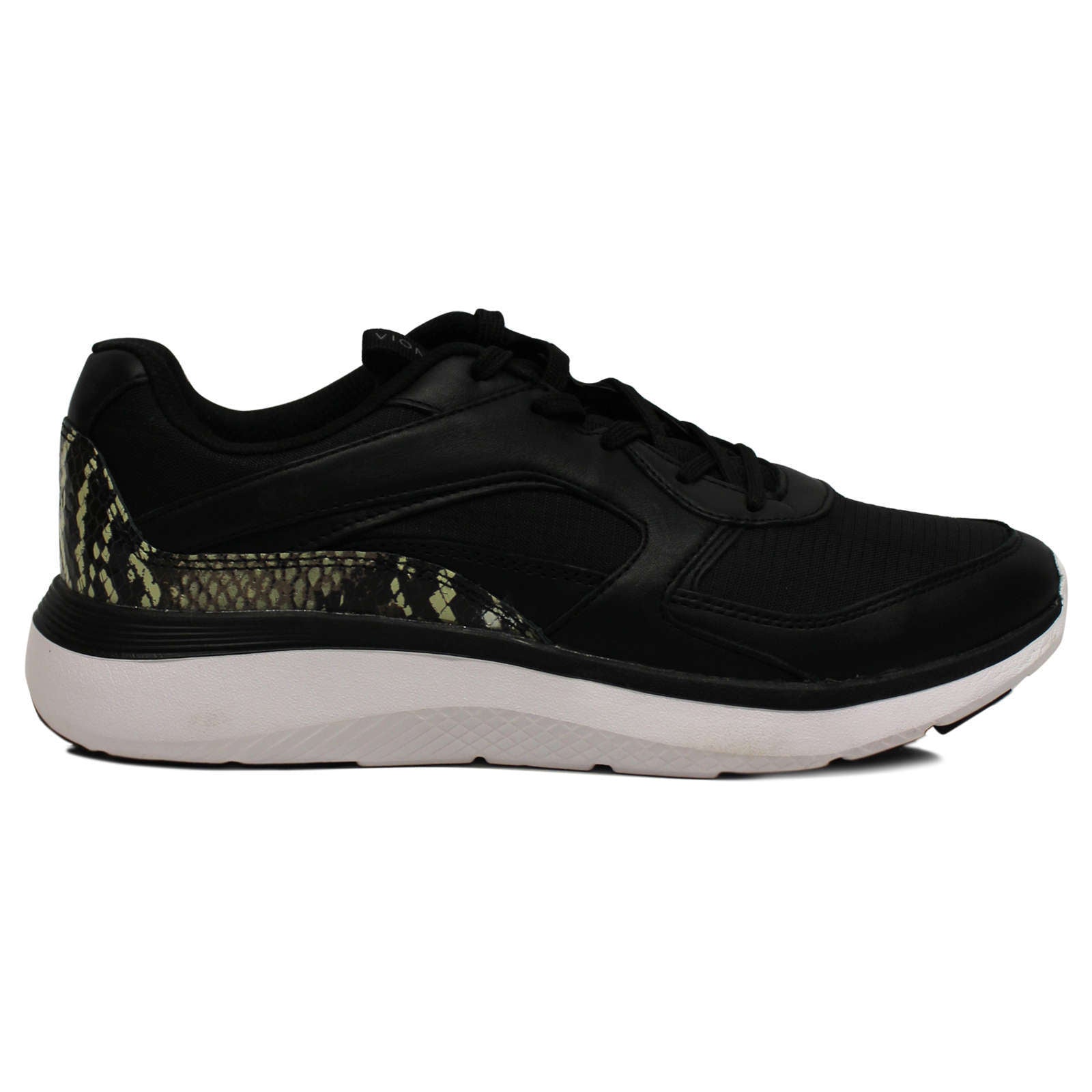 Vionic Delmar Adela Boa Leather Textile Womens Trainers#color_black