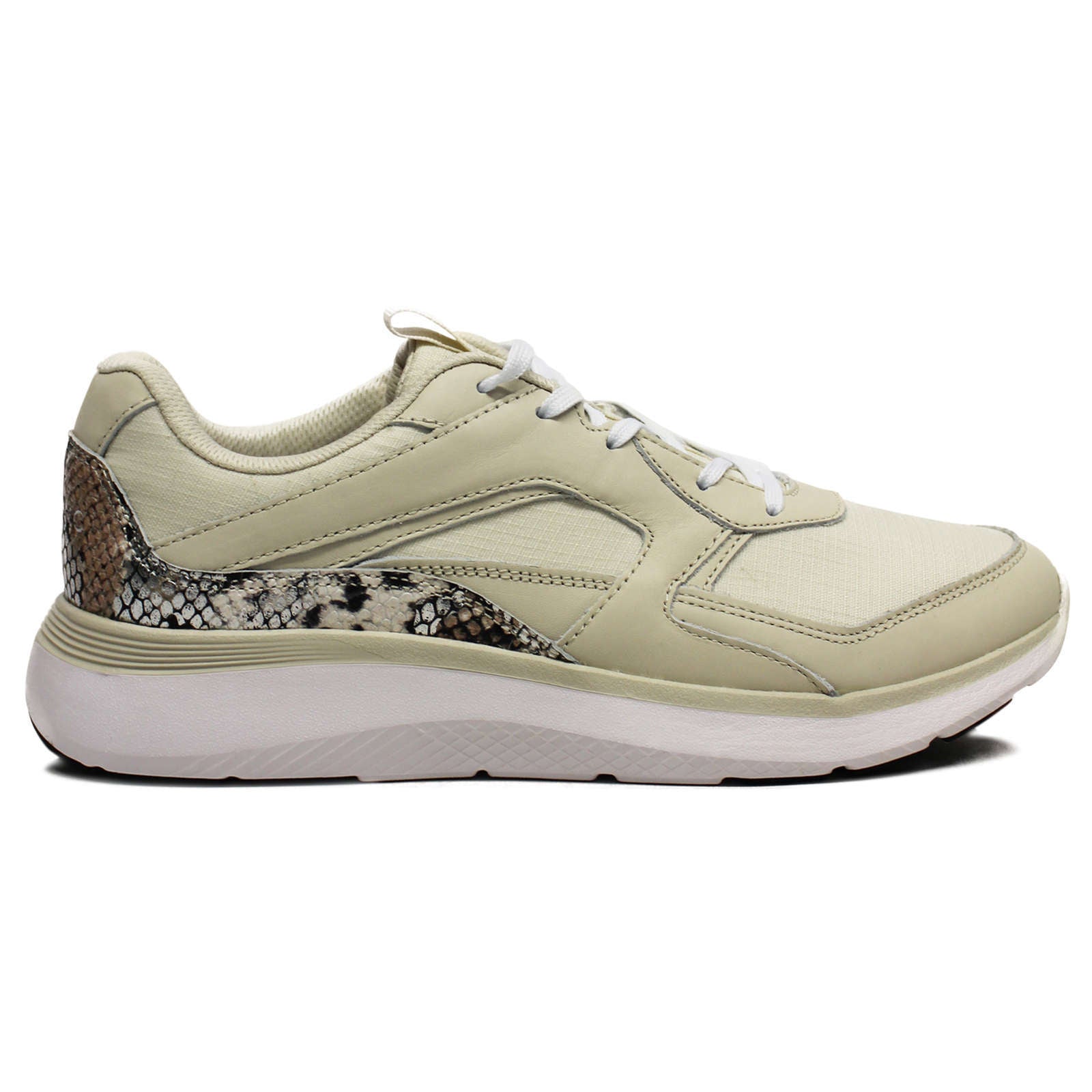 Vionic Delmar Adela Boa Leather Textile Womens Trainers#color_cream