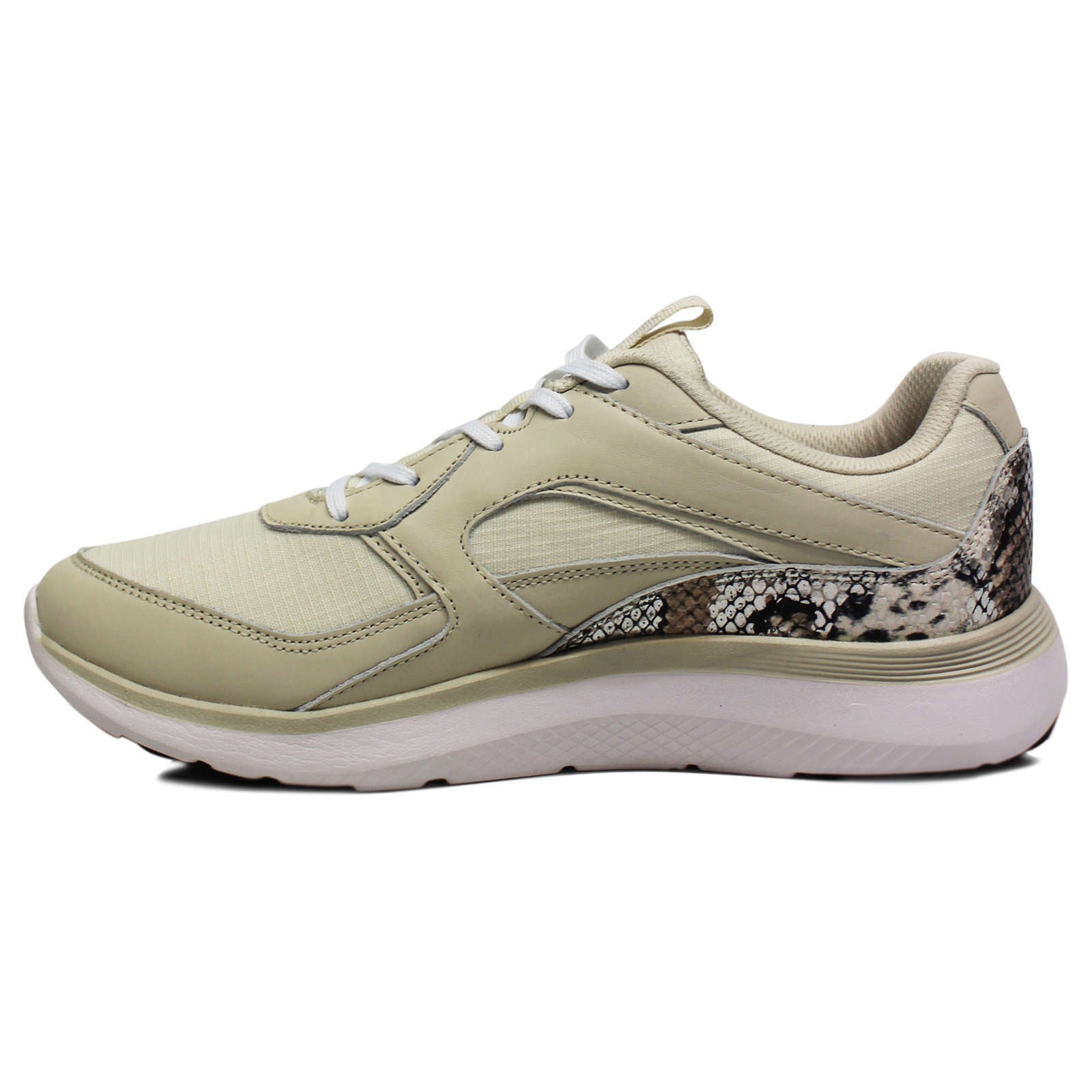 Vionic Delmar Adela Boa Leather Textile Womens Trainers#color_cream