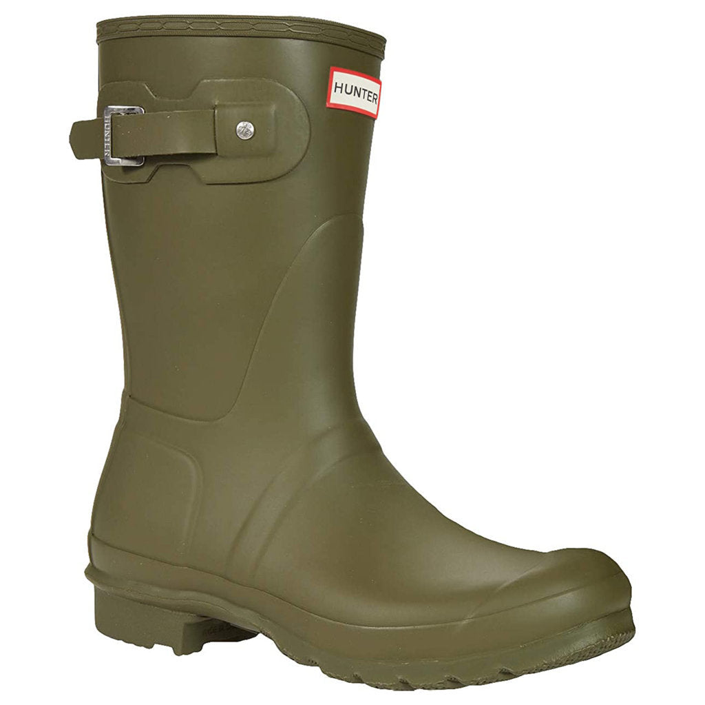 Hunter Original Short Rubber Womens Boots#color_olive green