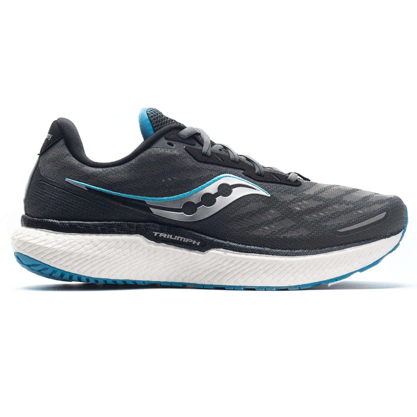 Saucony Triumph 19 Synthetic Textile Men's Low-Top Trainers#color_shadow topaz