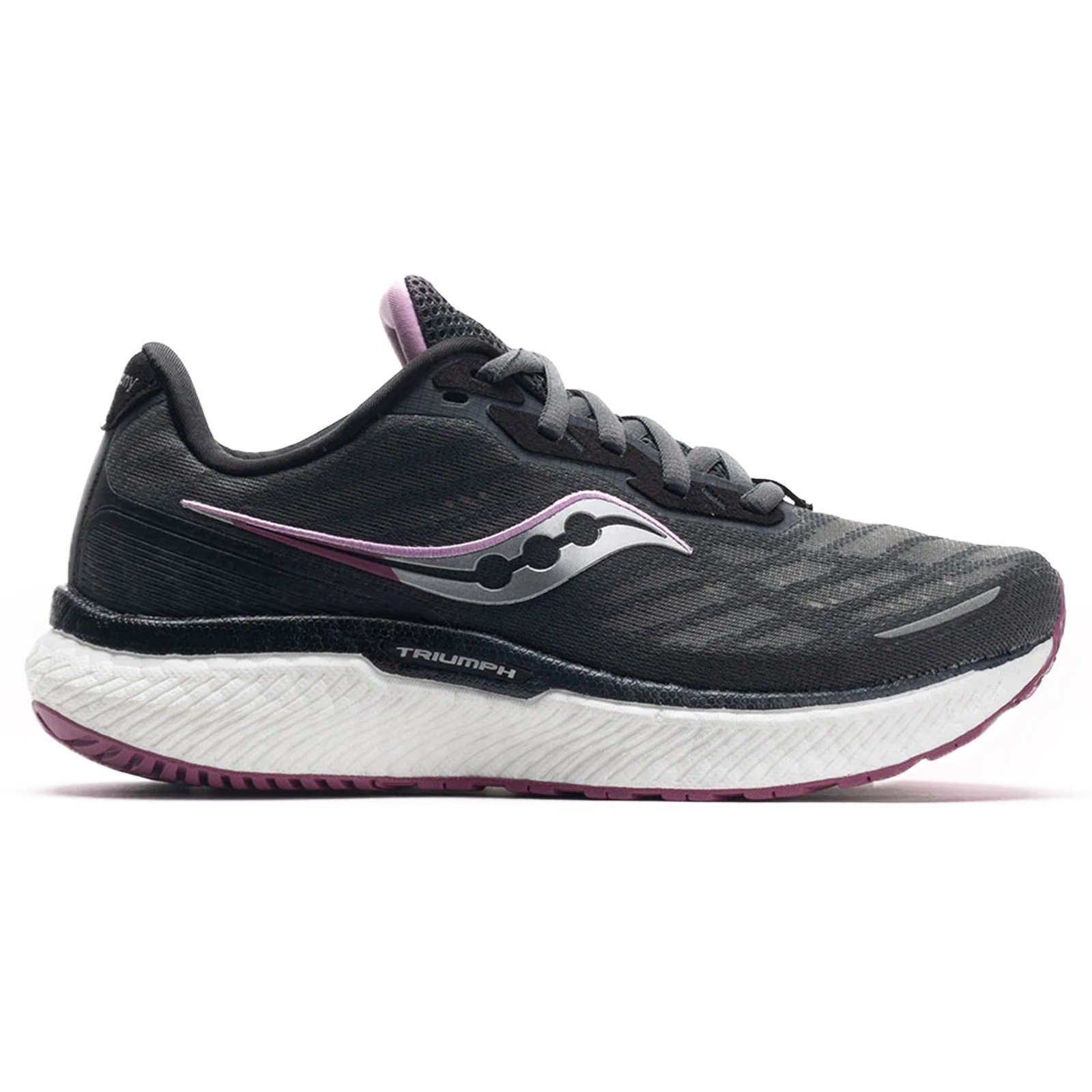 Saucony Triumph 19 Synthetic Textile Women's Low-Top Trainers#color_shadow quartz