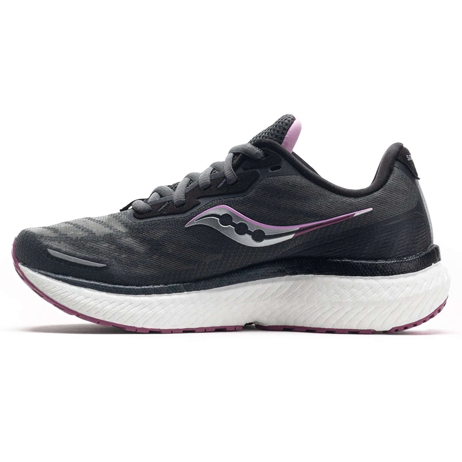 Saucony Triumph 19 Synthetic Textile Women's Low-Top Trainers#color_shadow quartz