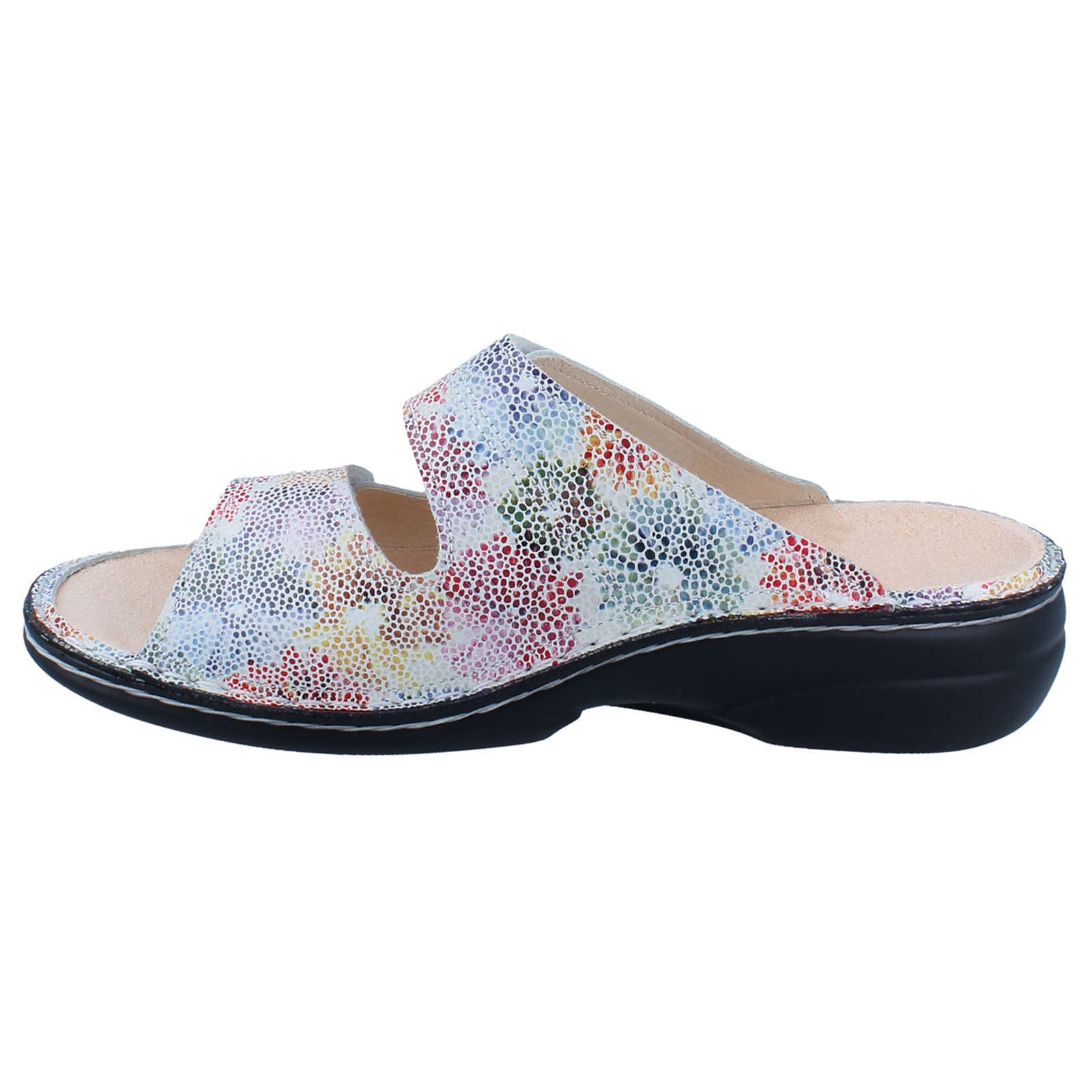 Finn Comfort Sansibar Patterned Leather Women's Slip-On Sandals#color_multi