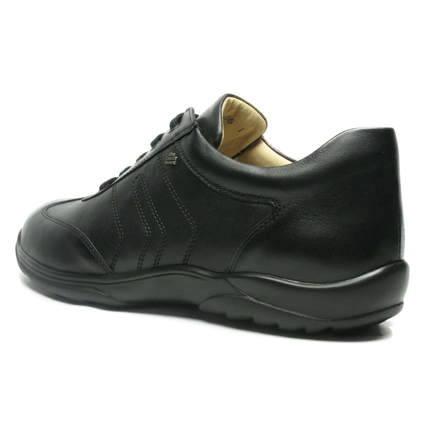 Finn Comfort Syracuse Smooth Leather Men's Trainers#color_black