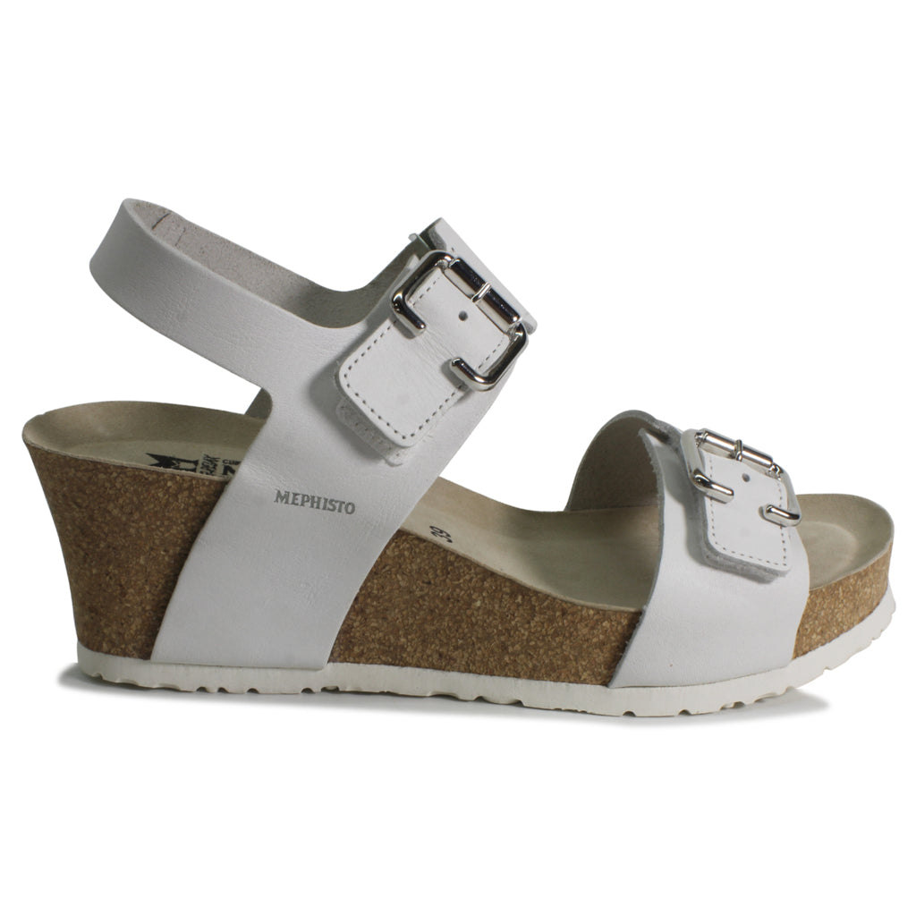 Mephisto Lissandra Leather Womens Sandals#color_white