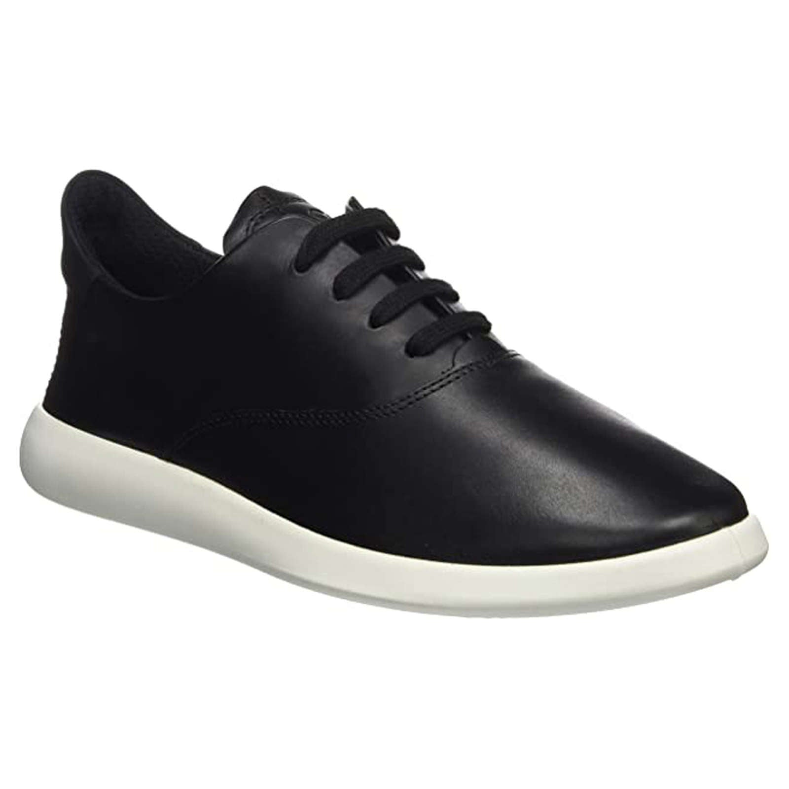 Ecco Minimalist Leather Womens Shoes#color_black